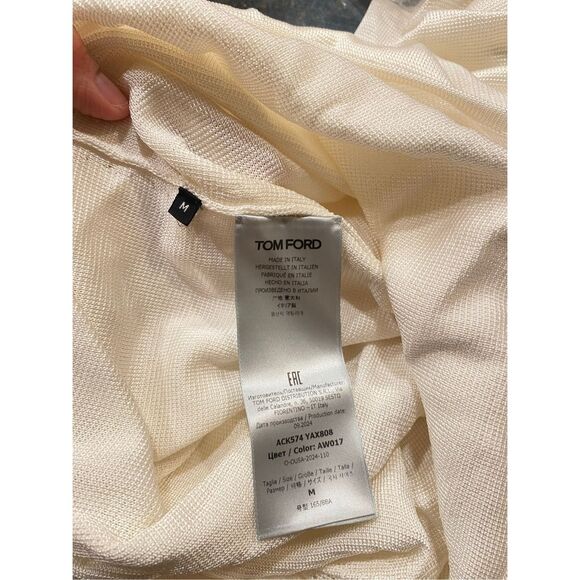 TOM FORD Cut Out Gold Chain Short Dress in White Size Medium NWOT - Picture 12 of 14